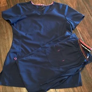 Heartsoul Navy Scrub Set